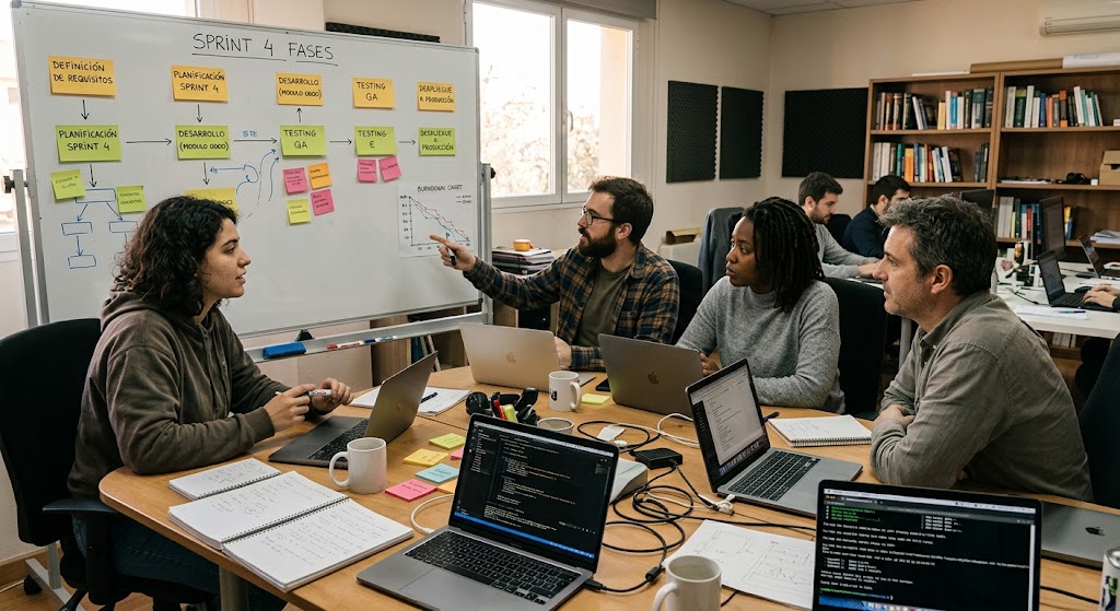 Planificación ágil de requisitos, desarrollo y despliegue a producción